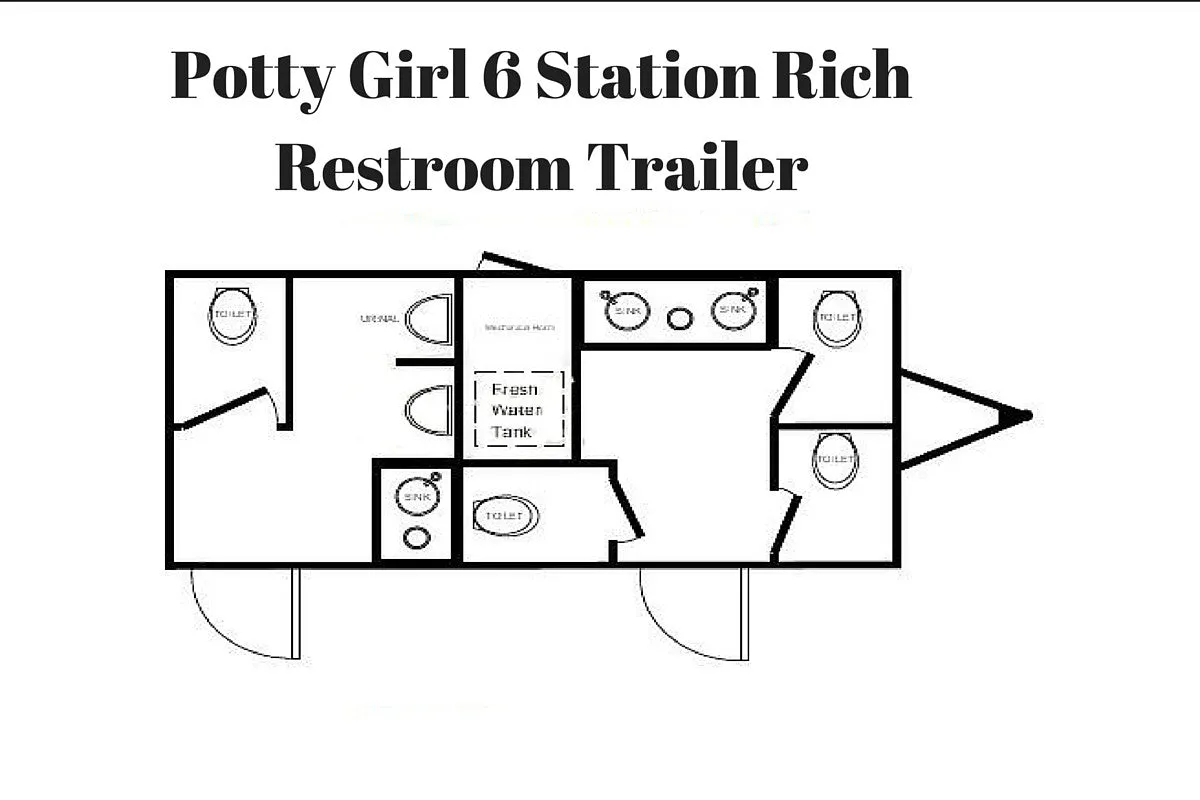 6 Station Rich Restroom Industrial Trailer Rental