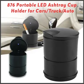 876 Portable LED Ashtray Cup Holder for Cars/Truck/Auto