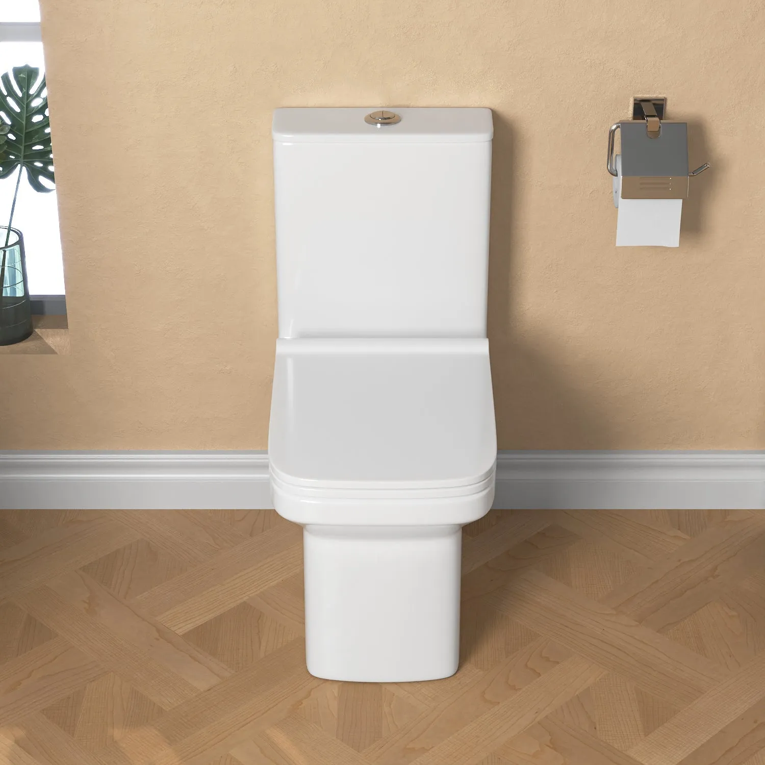 ACE One-Piece Square Toilet, 12" Rough-in Dual-Flush