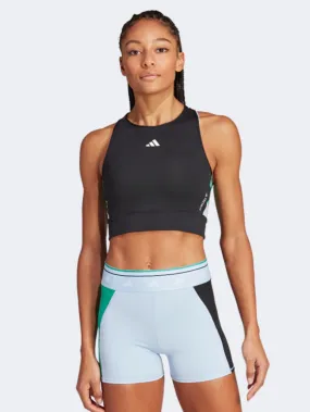 Adidas Techfit Colorblock Cropped Women Training Tank Black