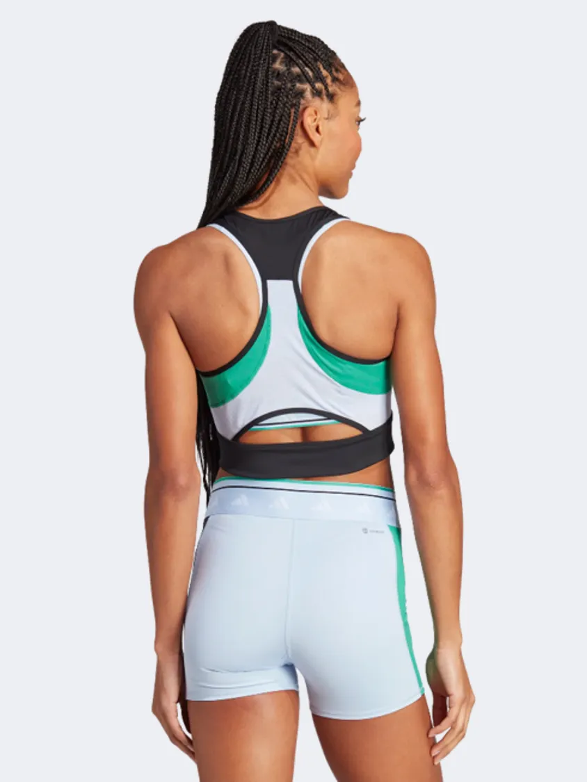 Adidas Techfit Colorblock Cropped Women Training Tank Black