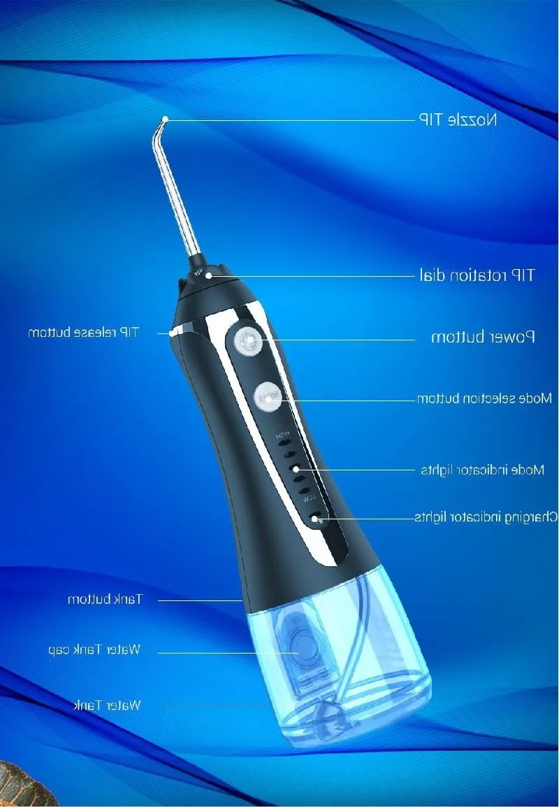 AG Portable Oral Irrigator Usb Rechargeable Water Flosser De