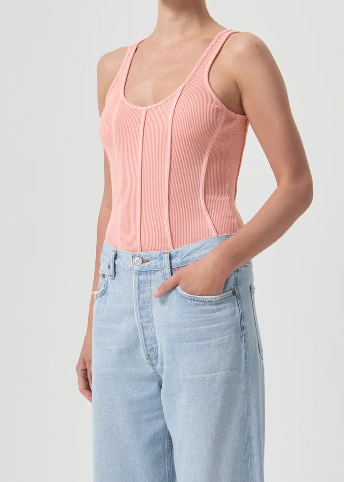 AGOLDE - Elna Bodysuit in Grapefruit