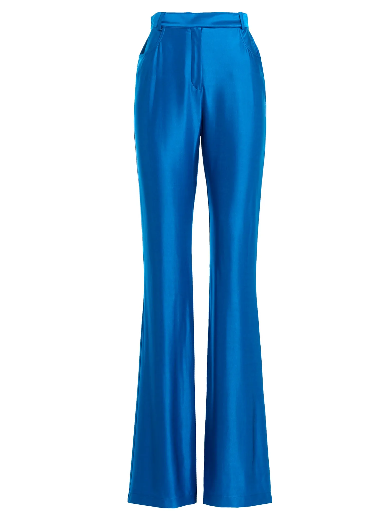 Alexandre Vauthier Flared High-Waisted Satin Pants