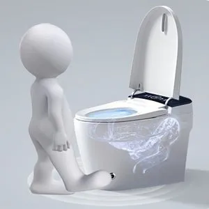 Allsumhome ST-ZGP-01 Smart Toilet with Heated Bidet Seat, One Piece toilet with AUTO Open&Close, Foot Kick Operation, AUTO Dual Flush, Dryer and Warm Water, Built In Water Tank Without Pressure Limited, White