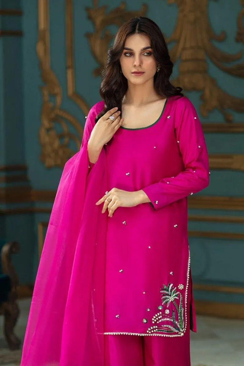 Allure by Ih - PAMELA - Katan Silk - Fuschia - 3 Piece