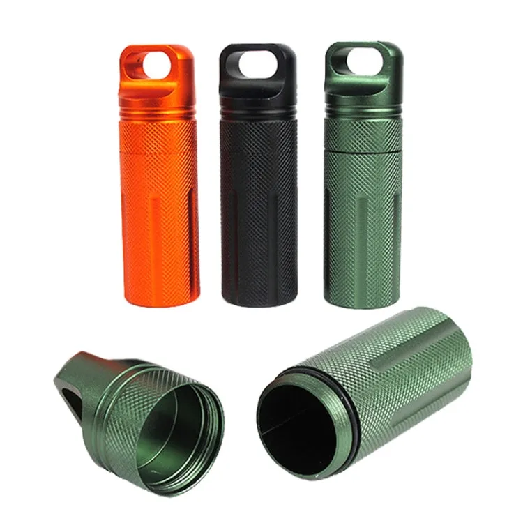 Aluminum Alloy Full Seal EDC Waterproof Can Outdoor Survival Equipment(Green)