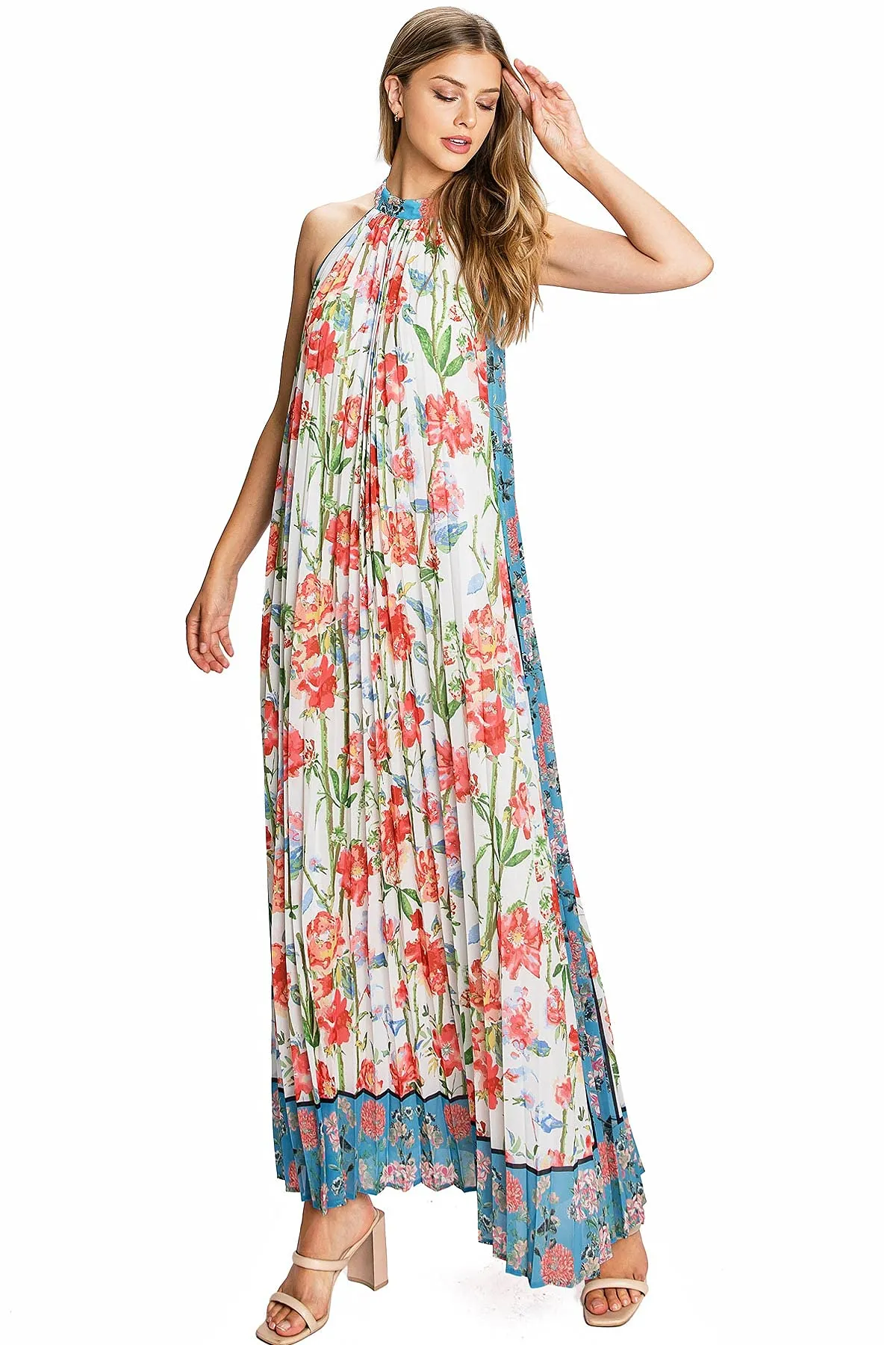 Amour Pleat Maxi Dress