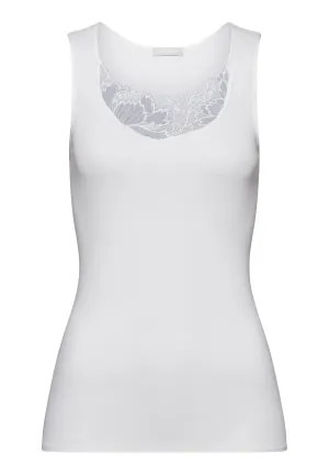 Anne Cotton Round Neck Tank Top | Off White 70932-102