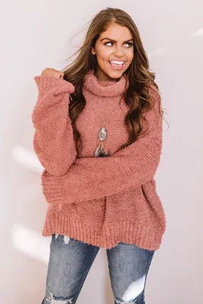 Arctic Evening Knit Sweater in Rustic Rose