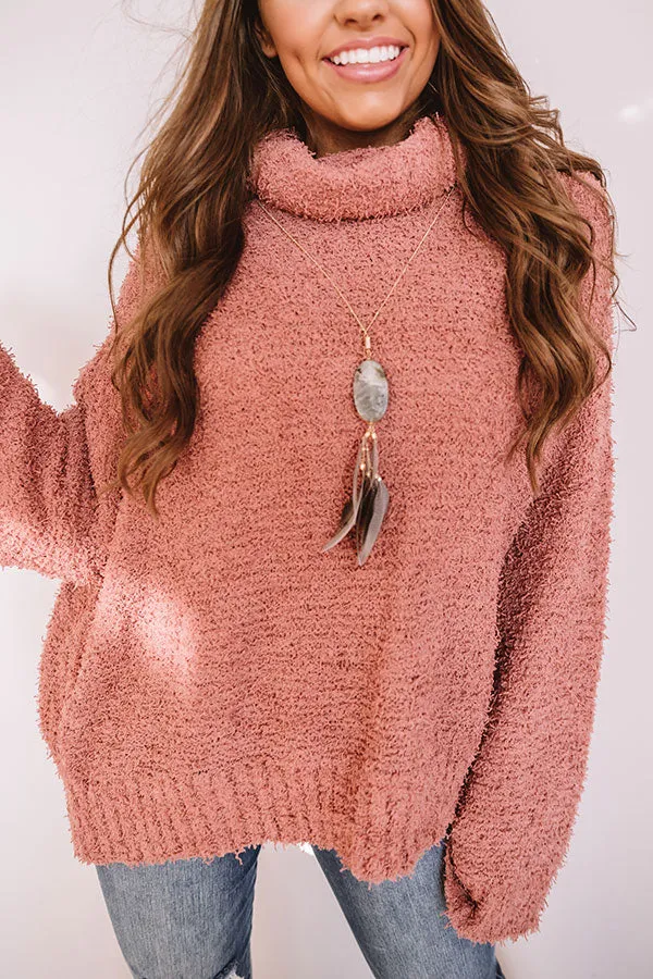 Arctic Evening Knit Sweater in Rustic Rose