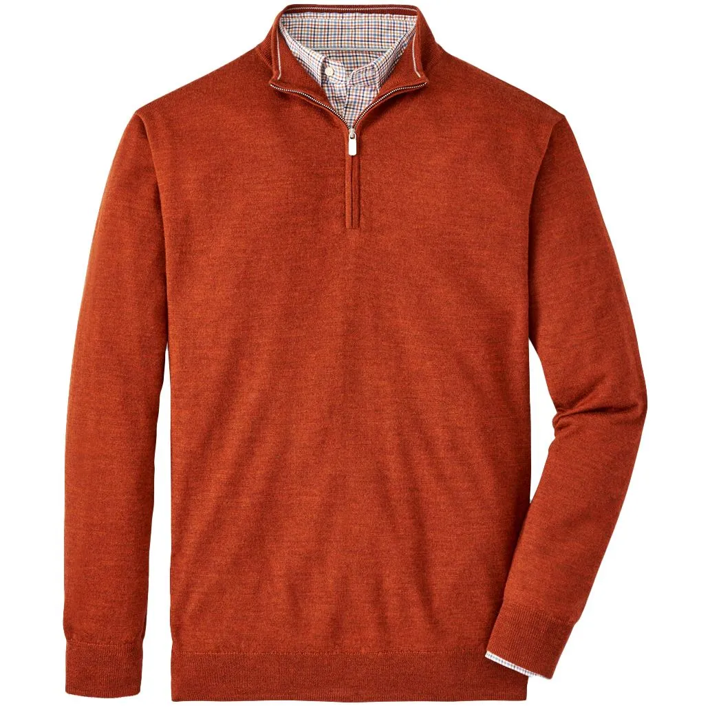 Autumn Crest Quarter Zip Merino Knit Mid Layer Cider - AW23