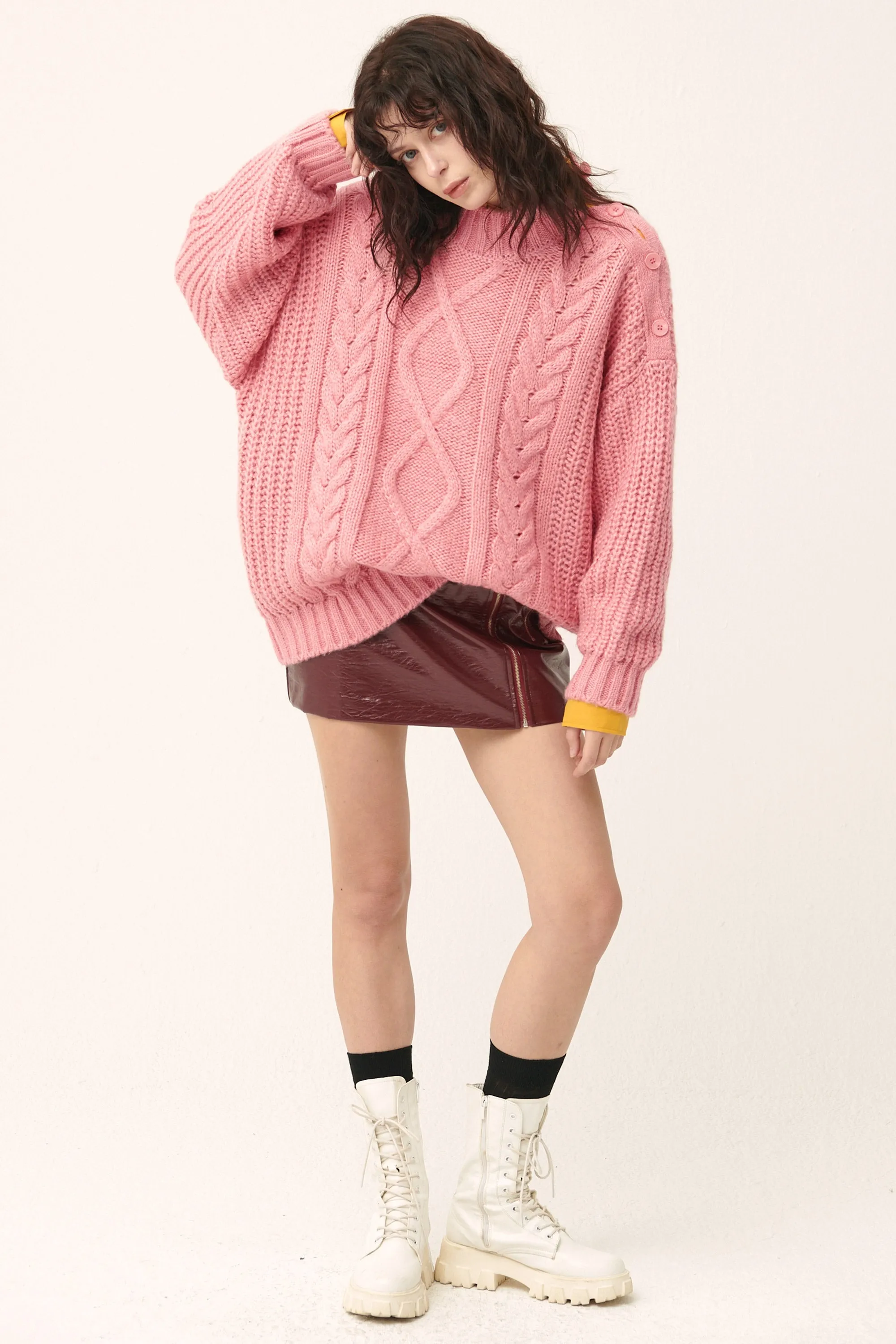 Avery Cable Sweater/Dress