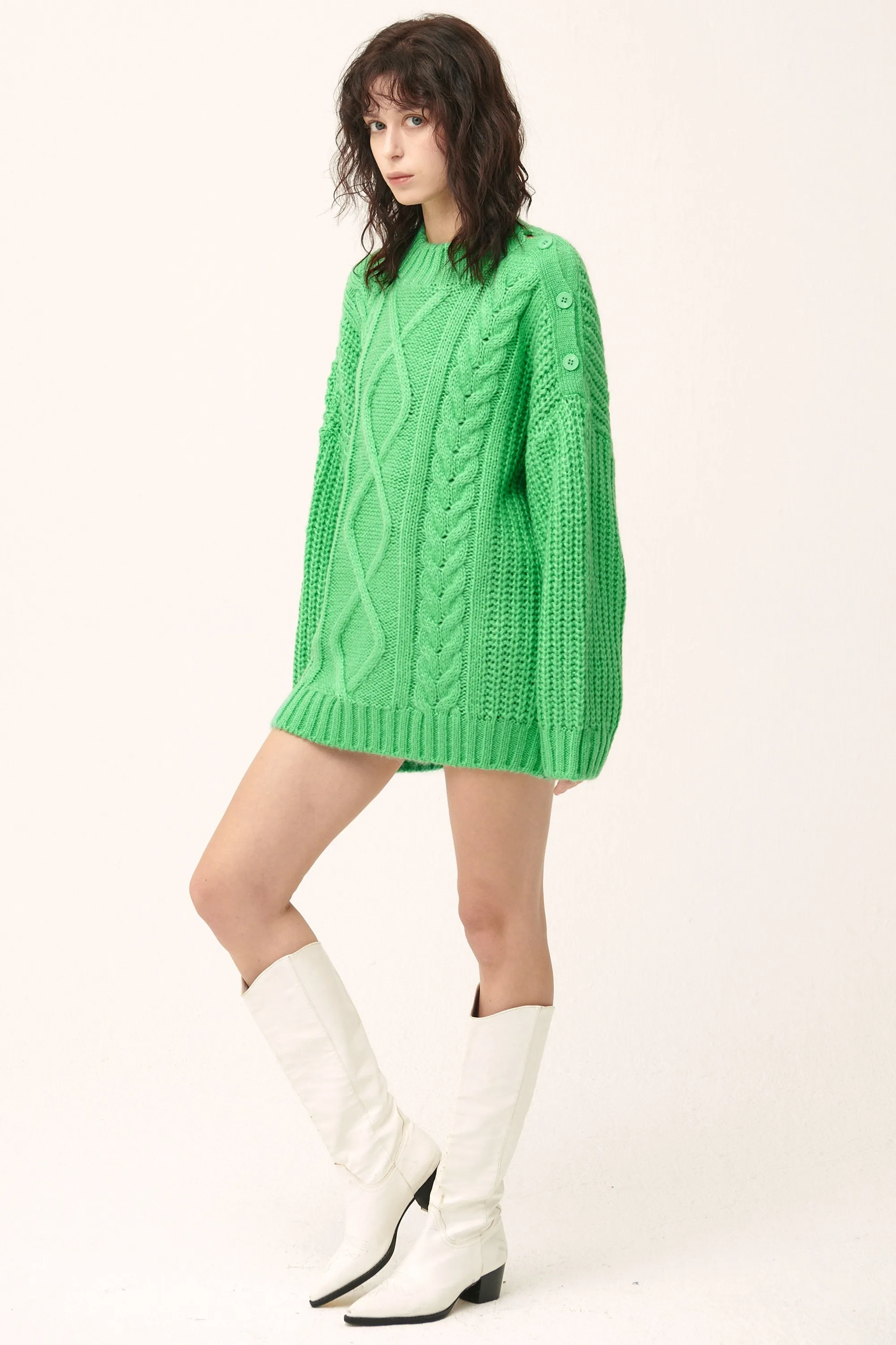 Avery Cable Sweater/Dress