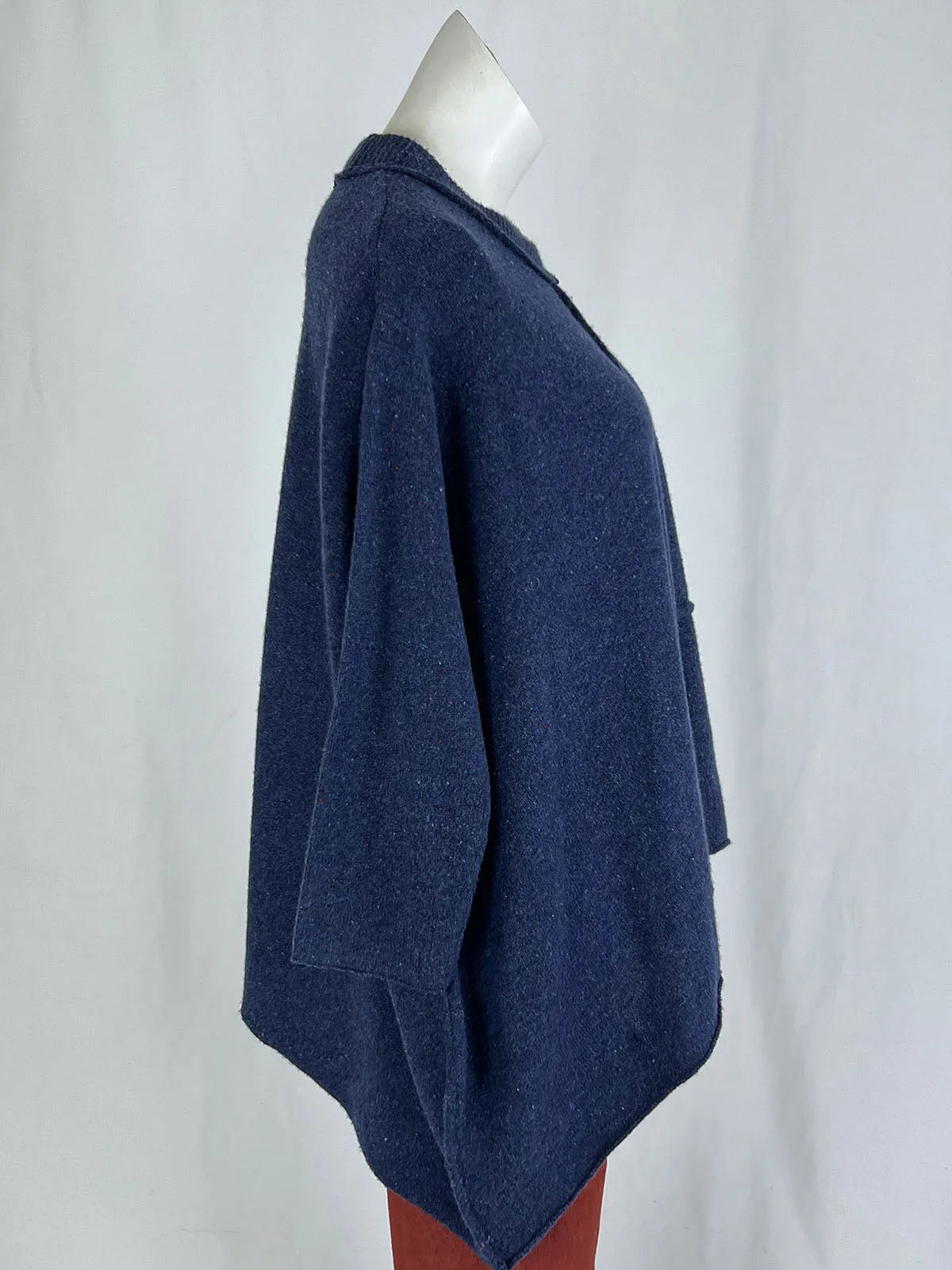 Banana Blue Size Open (M) Blue Speckled Oversized Sweater