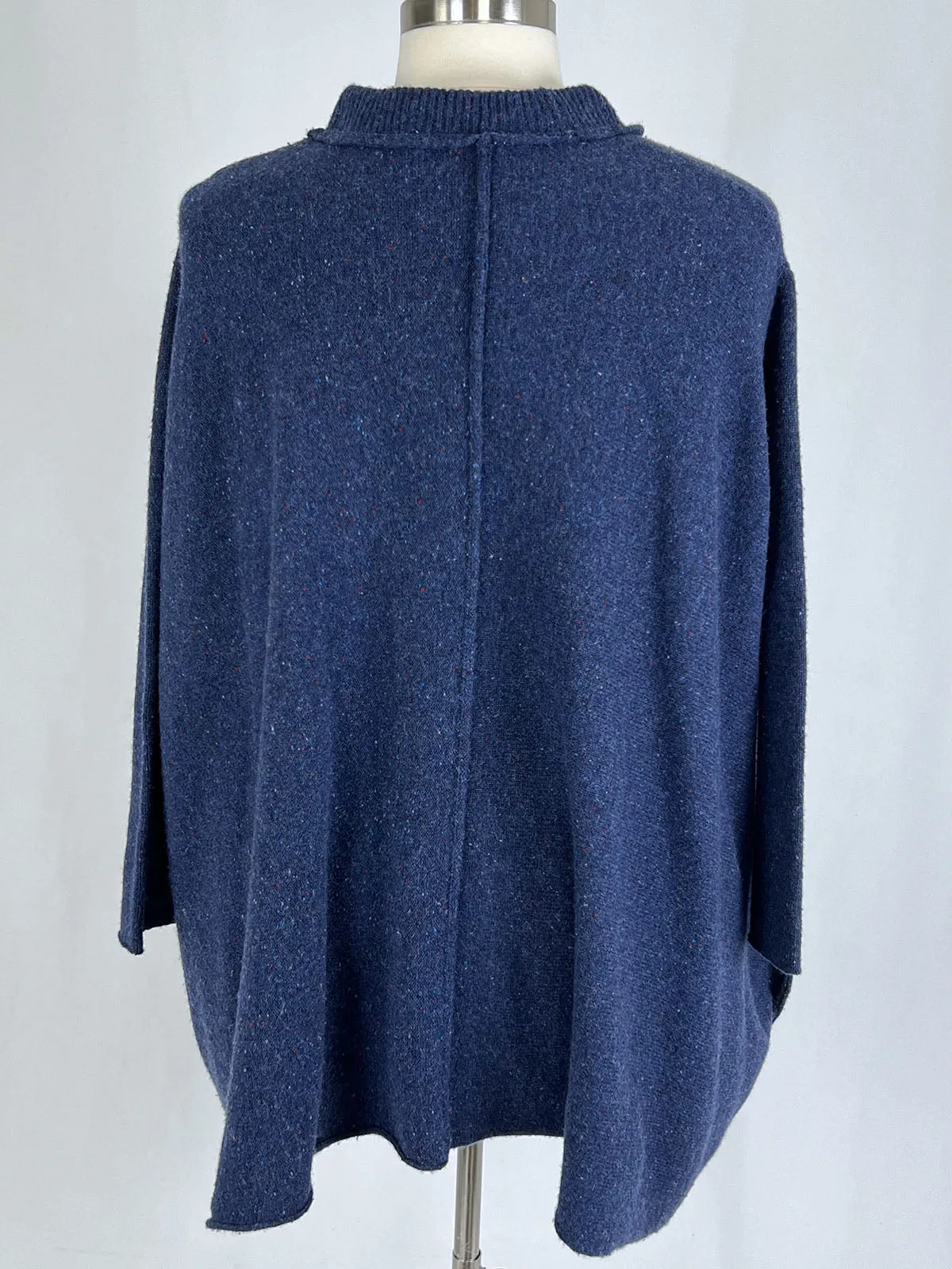 Banana Blue Size Open (M) Blue Speckled Oversized Sweater