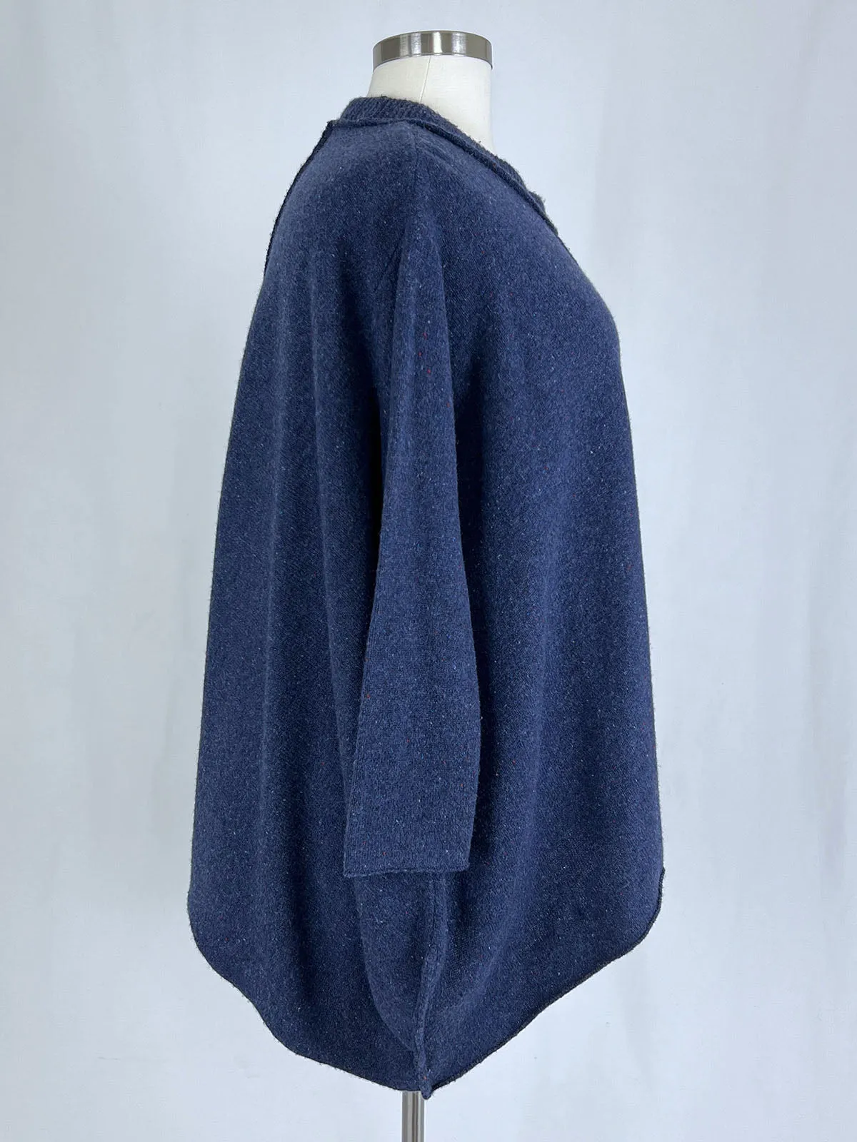 Banana Blue Size Open (M) Blue Speckled Oversized Sweater