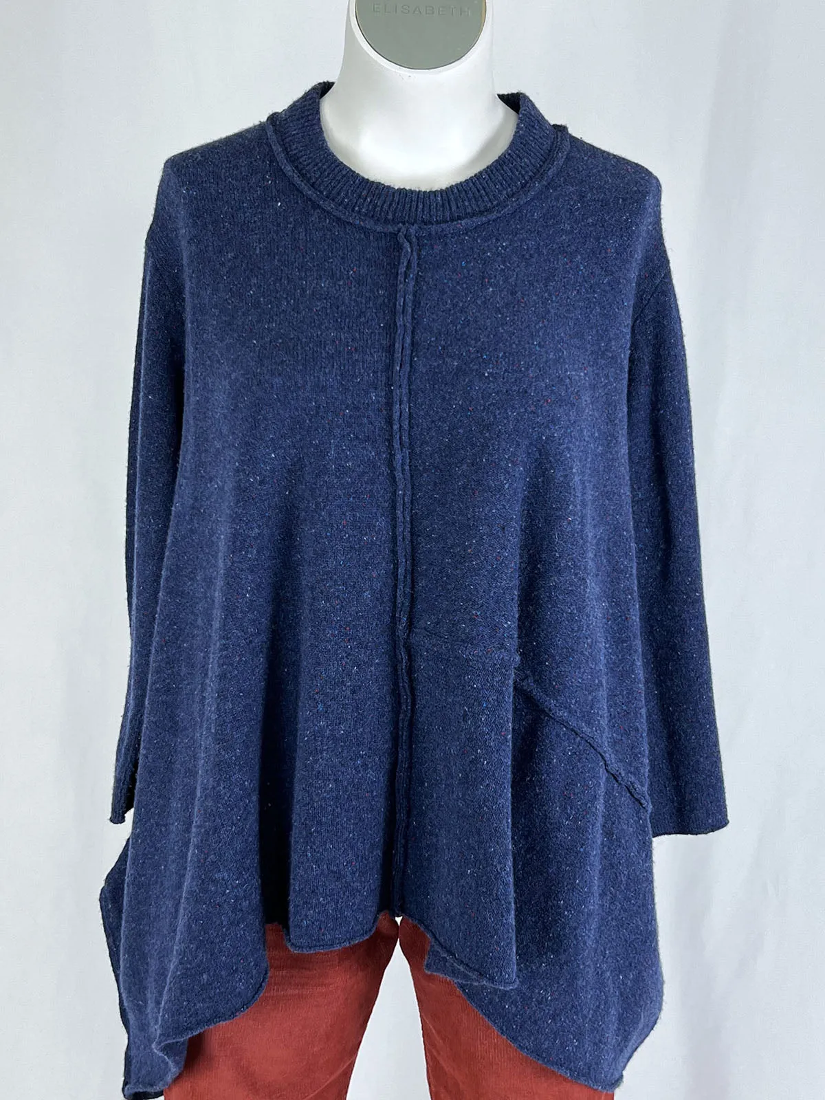 Banana Blue Size Open (M) Blue Speckled Oversized Sweater