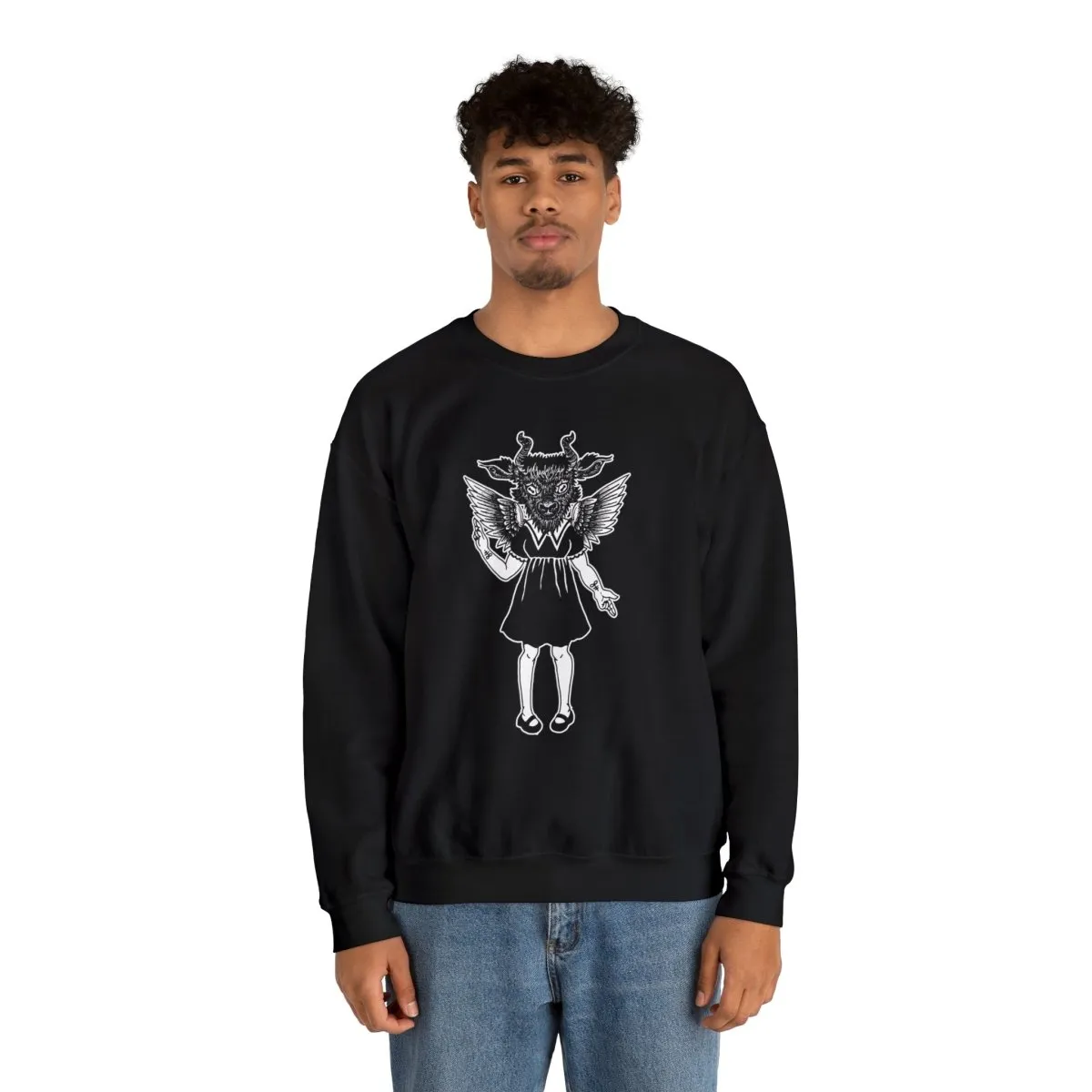 Baphomet Girl Crewneck Sweatshirt