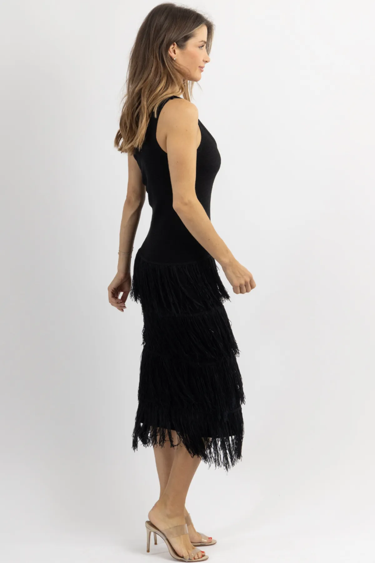 BARCELONA BLACK TASSEL DRESS *BACK IN STOCK*