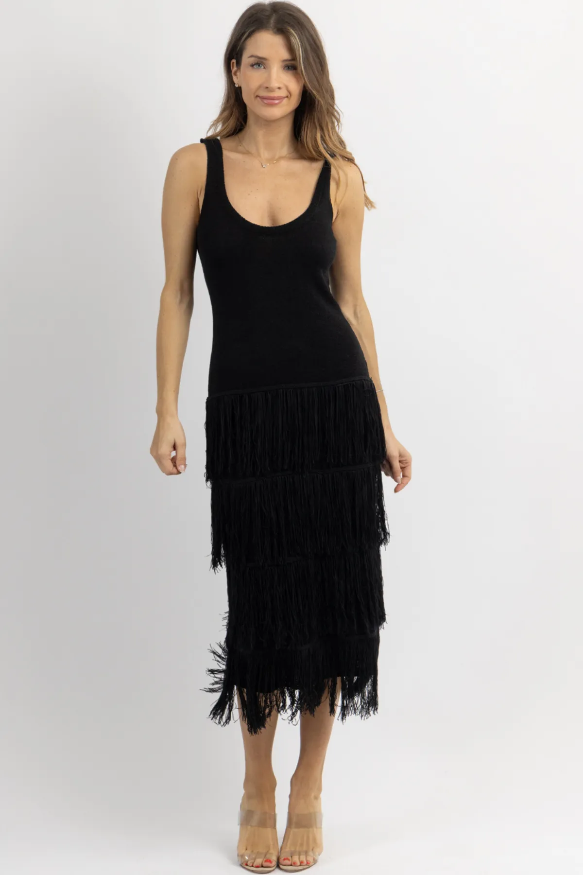 BARCELONA BLACK TASSEL DRESS *BACK IN STOCK*