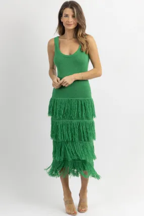 BARCELONA GREEN TASSEL DRESS *BACK IN STOCK*