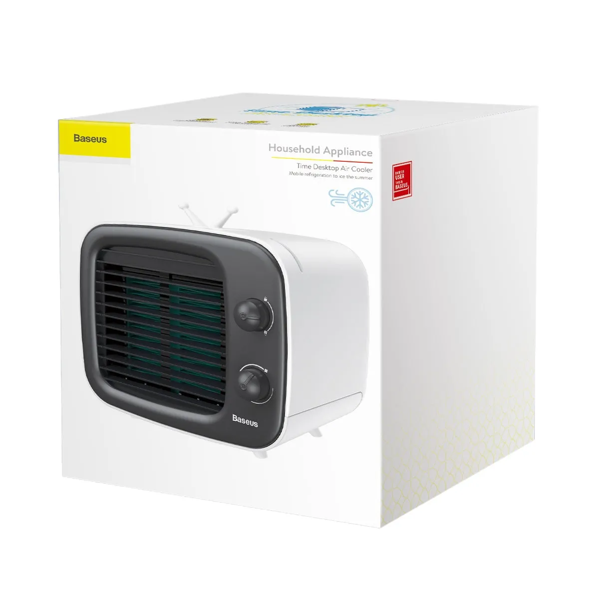 Baseus Time Desktop Evaporative Cooler Fan Windmill Air-Cooler Ice Water White Black (CXTM-21)