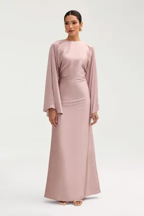 Batool Satin Maxi Dress - Mink