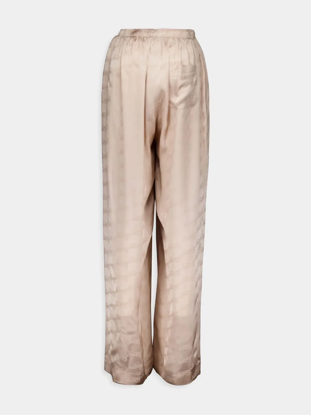 BB Monogram Jacquard Satin Pants