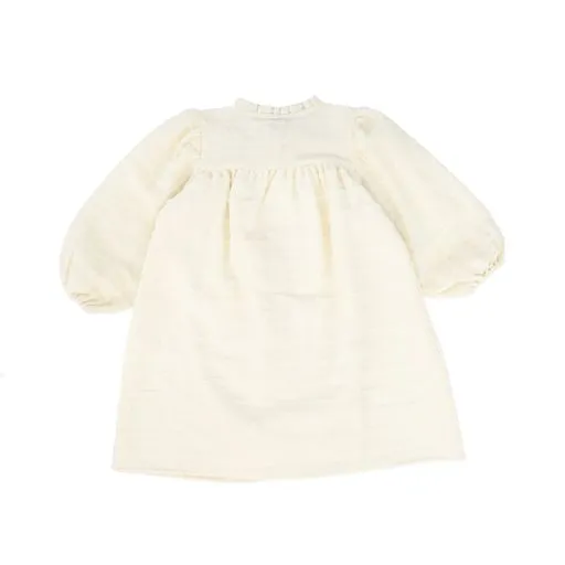 BEBE ORGANIC CREAM BUTTON DOWN TIE DRESS [Final Sale]