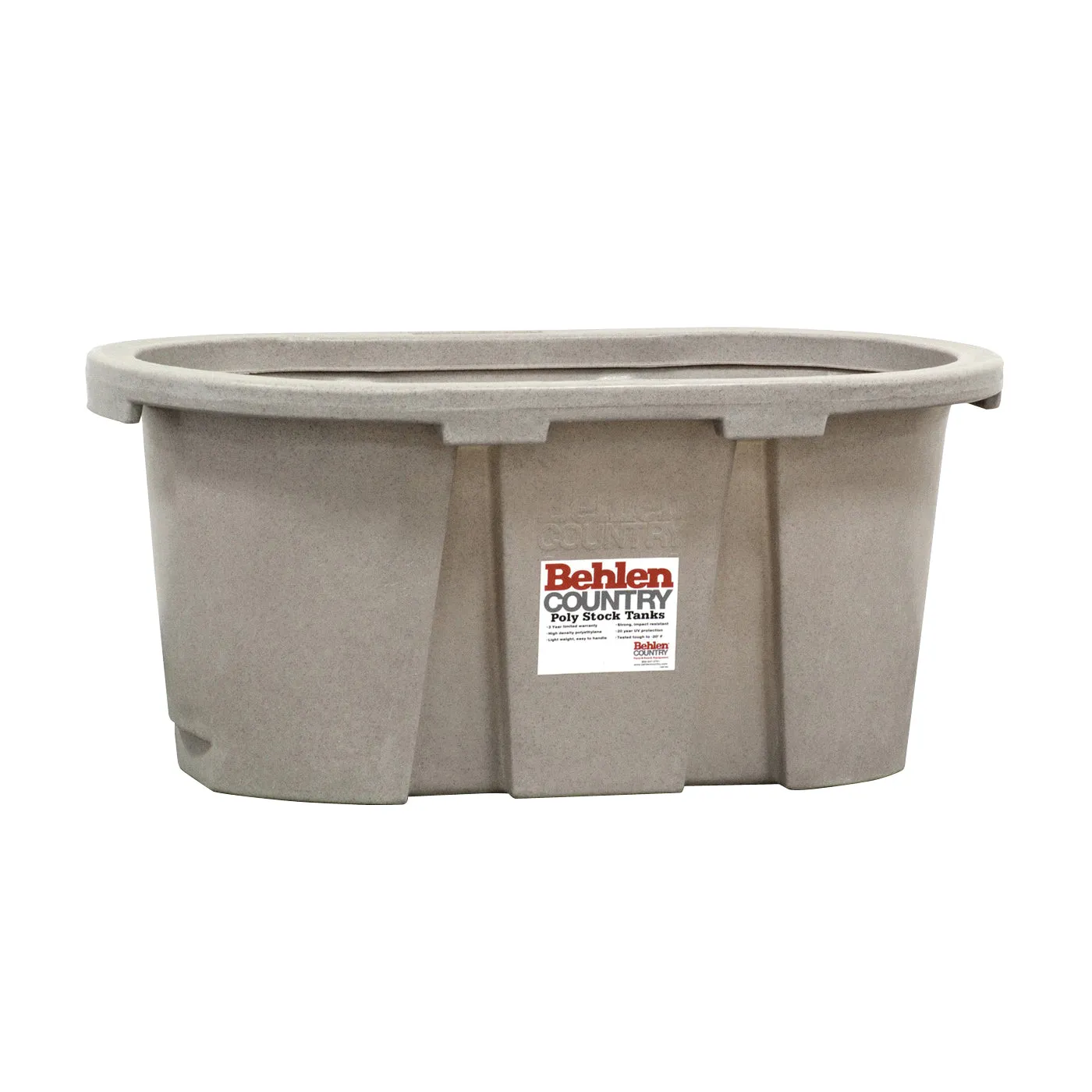 Behlen Country 52112017GT Farm Stock Tank, Round, 100 gal Capacity, Polyurethane, Granite Tan