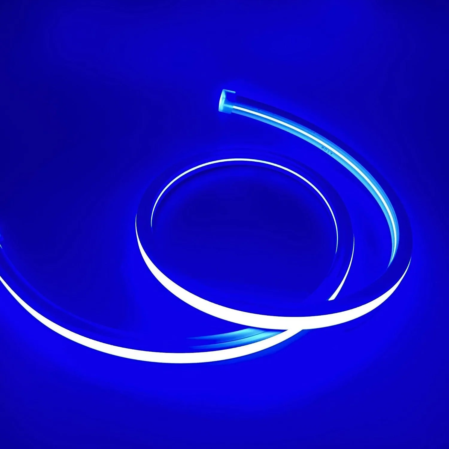 Blue Neon Flex 16x16mm 220V 240V Top Bend 120LEDs/m 20cm Cut IP65 Waterproof with UK Plug