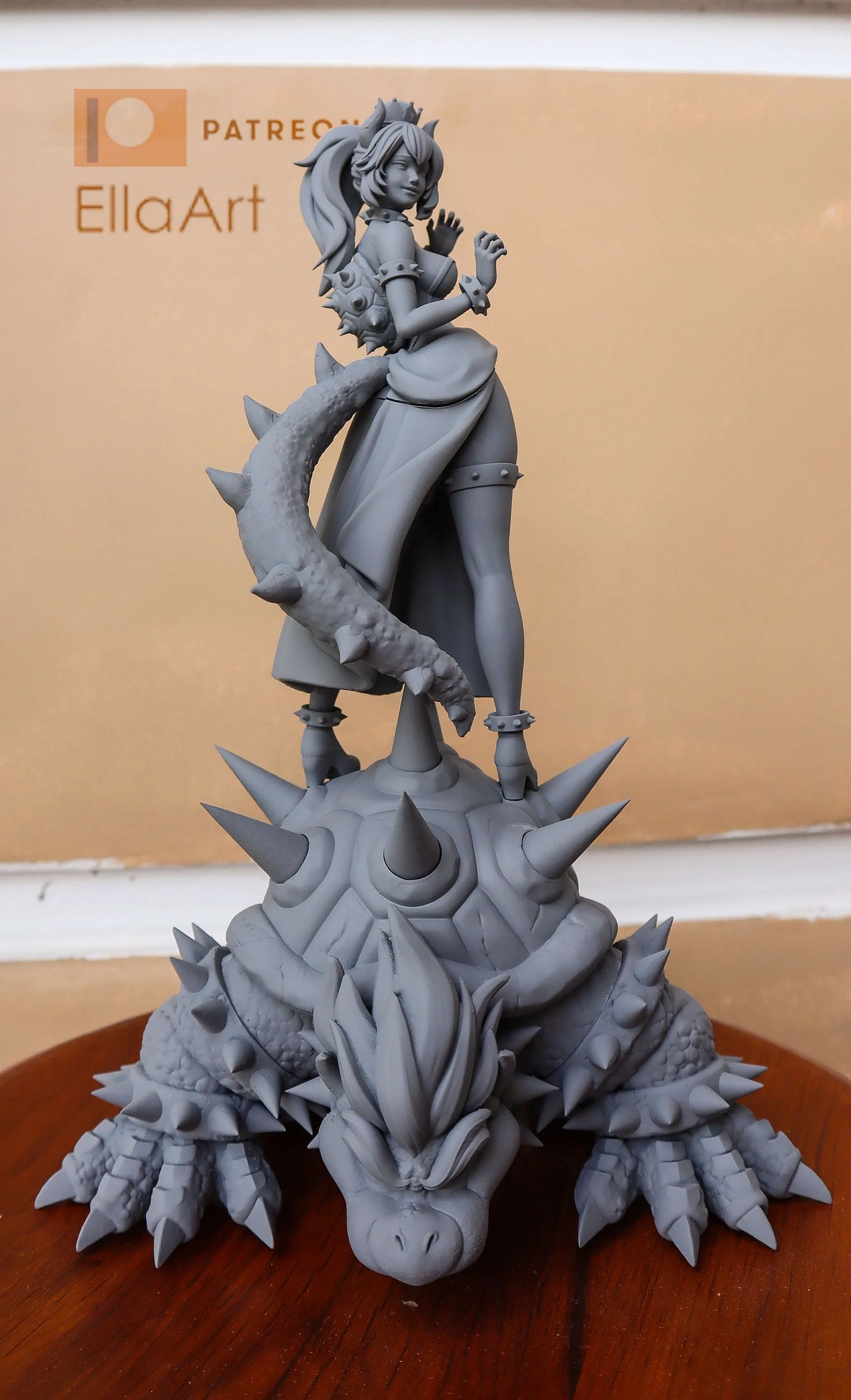 Bowsette & Bowser Statue Figure 3D Printed Garage Kit