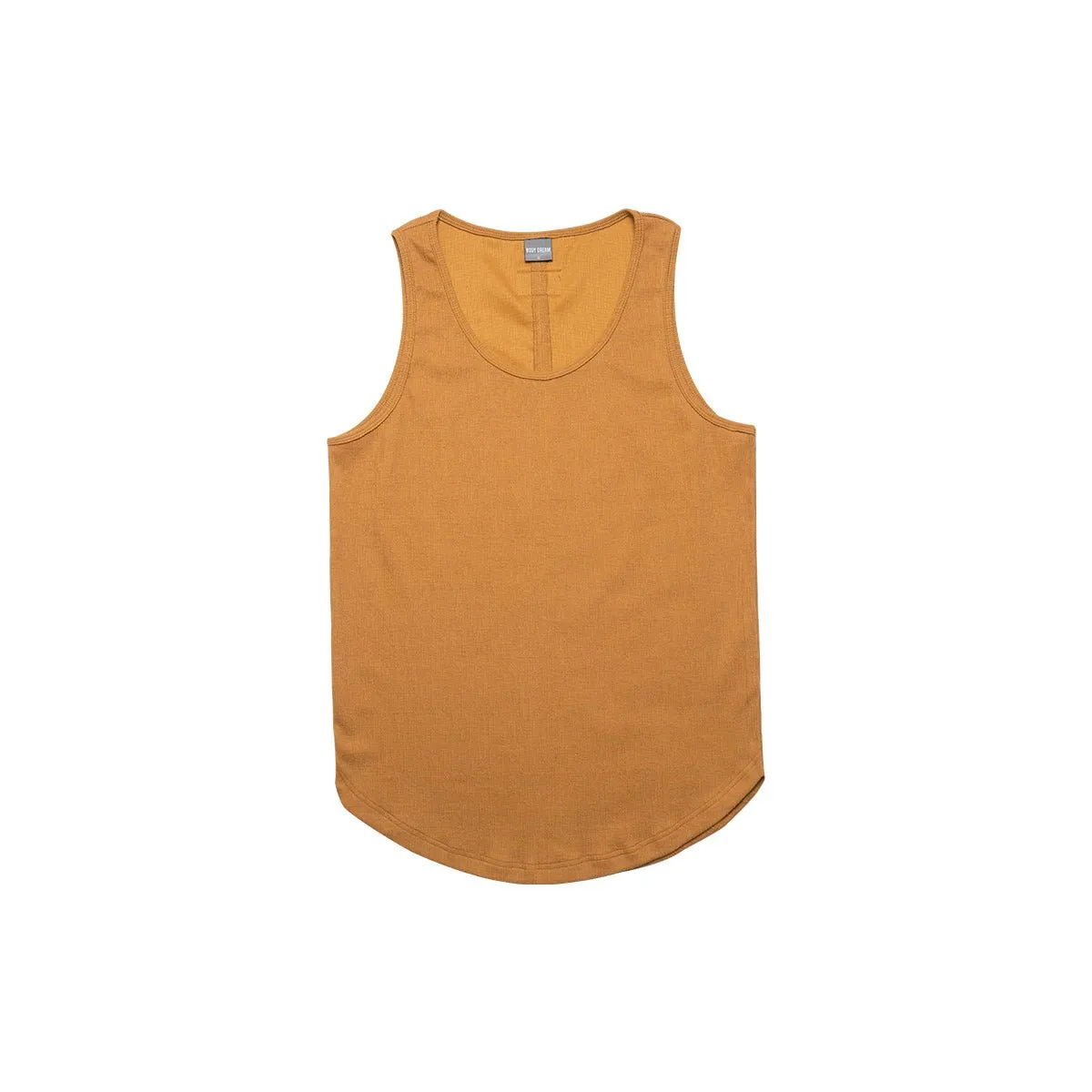 Breeze Breathable Elastic Loose Fit Orange Active Tank Top