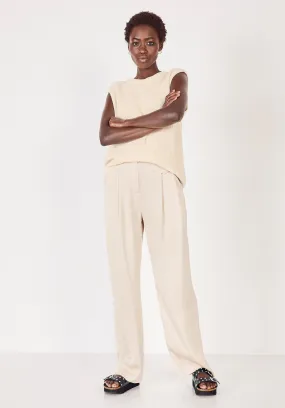 Carine Wide Leg Satin Trousers