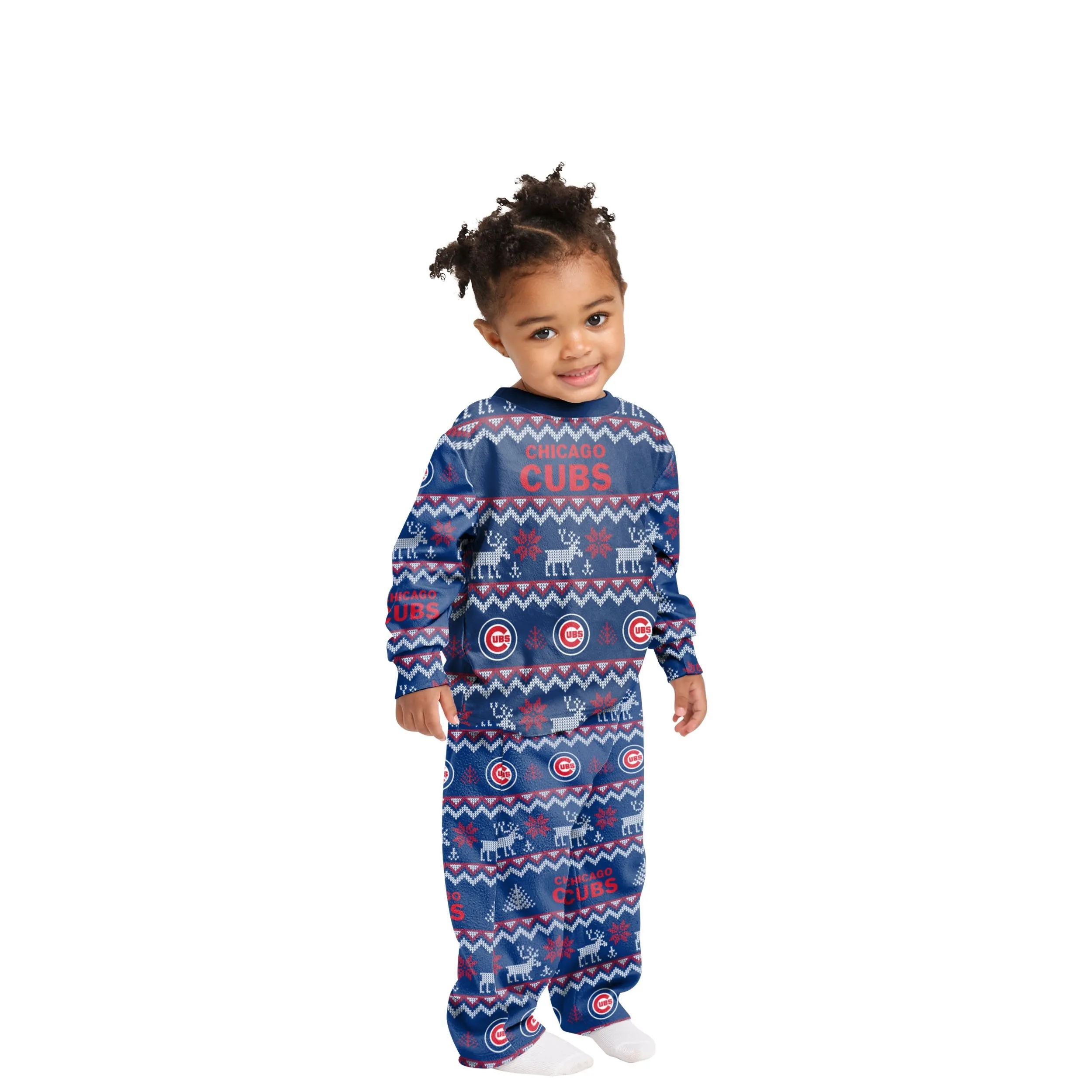 Chicago Cubs MLB Ugly Pattern Family Holiday Pajamas