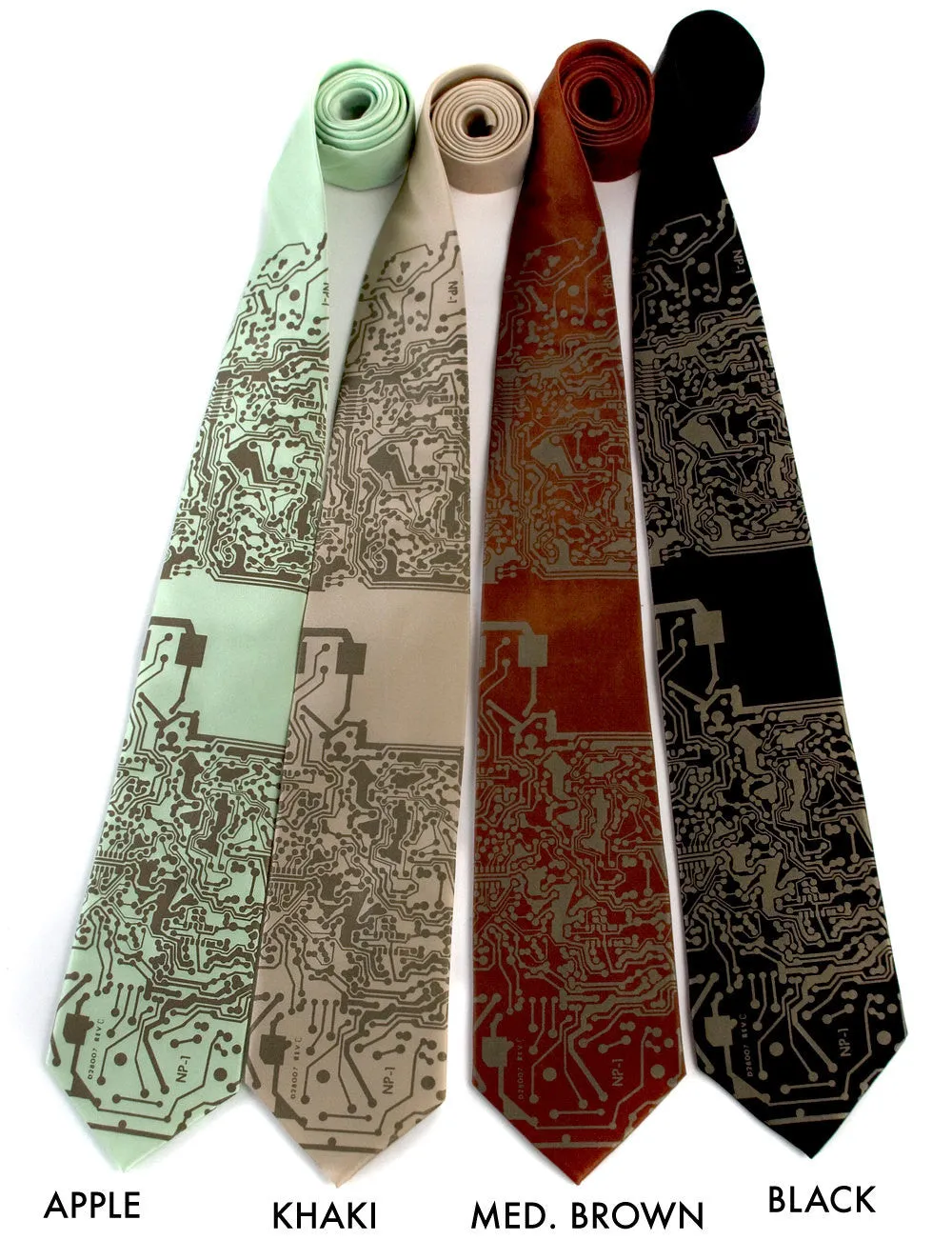 Circuit Board Print Necktie: Short Circuit Tie