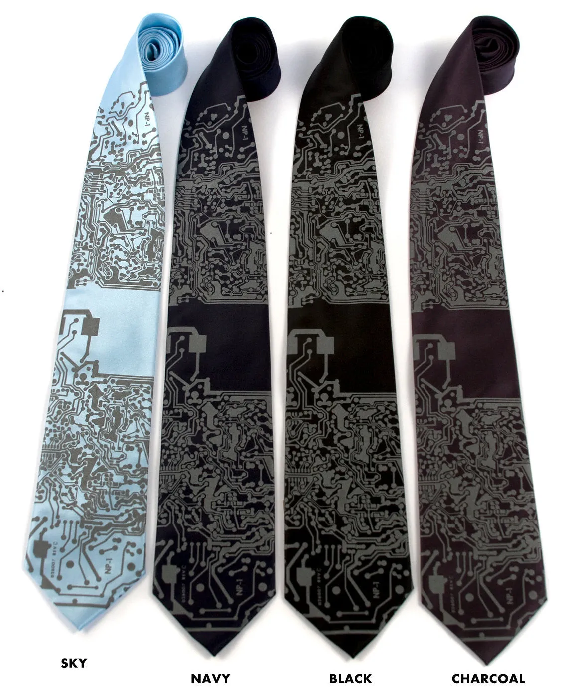 Circuit Board Print Necktie: Short Circuit Tie