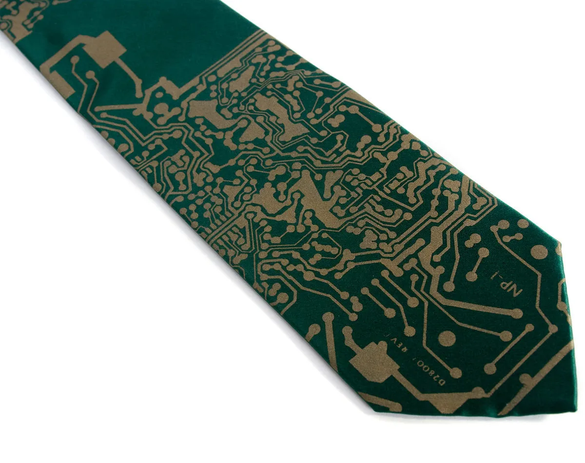 Circuit Board Print Necktie: Short Circuit Tie