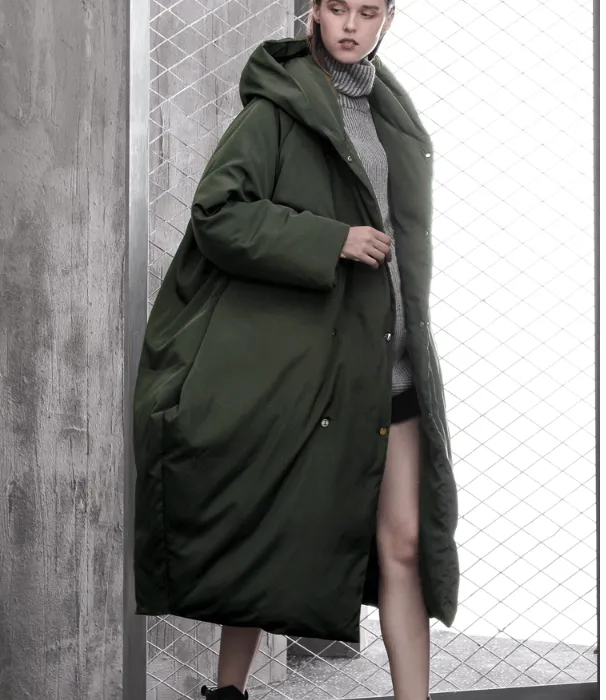 Cocoon Loose Casual Long Winter Women Down Jacket