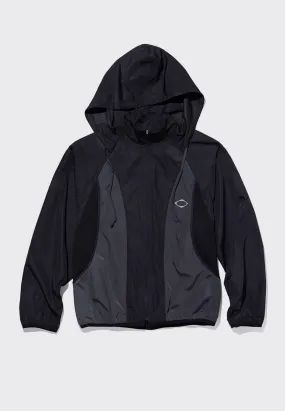 Colour Blocked Windbreaker - Black