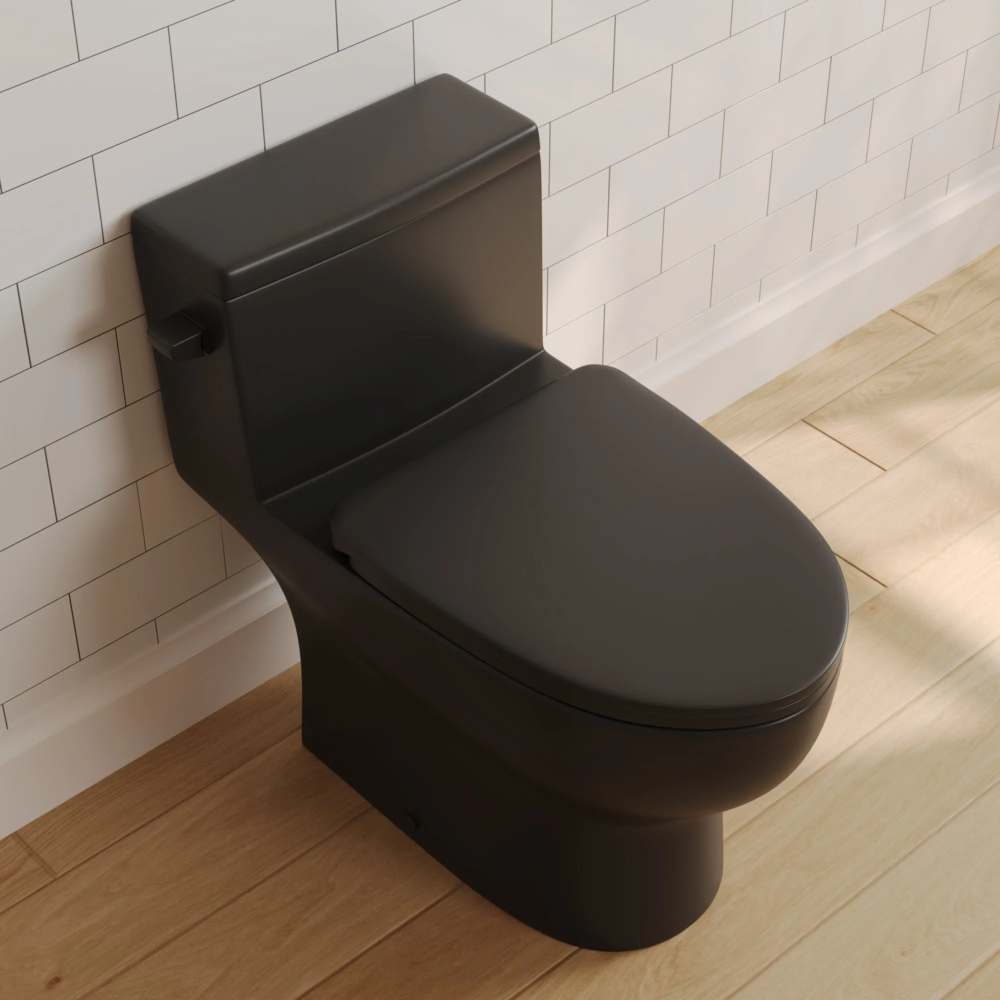 CONCORD One-Piece Elongated Toilet, 1.28 GPF Single-Flush