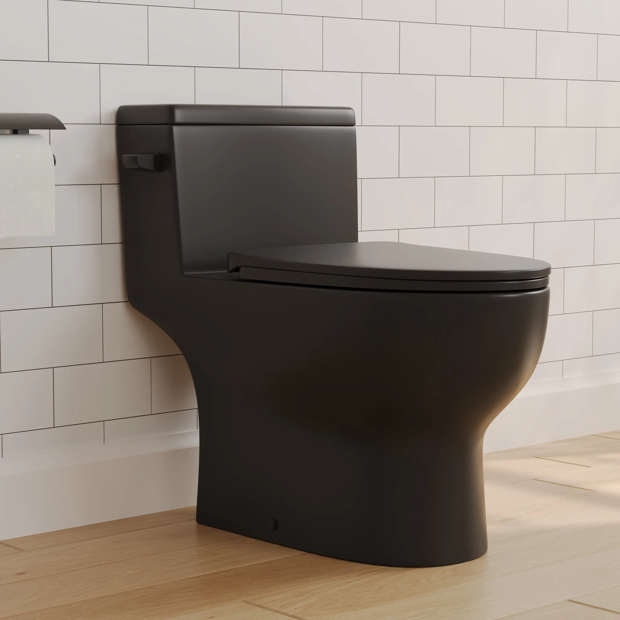 CONCORD One-Piece Elongated Toilet, 1.28 GPF Single-Flush