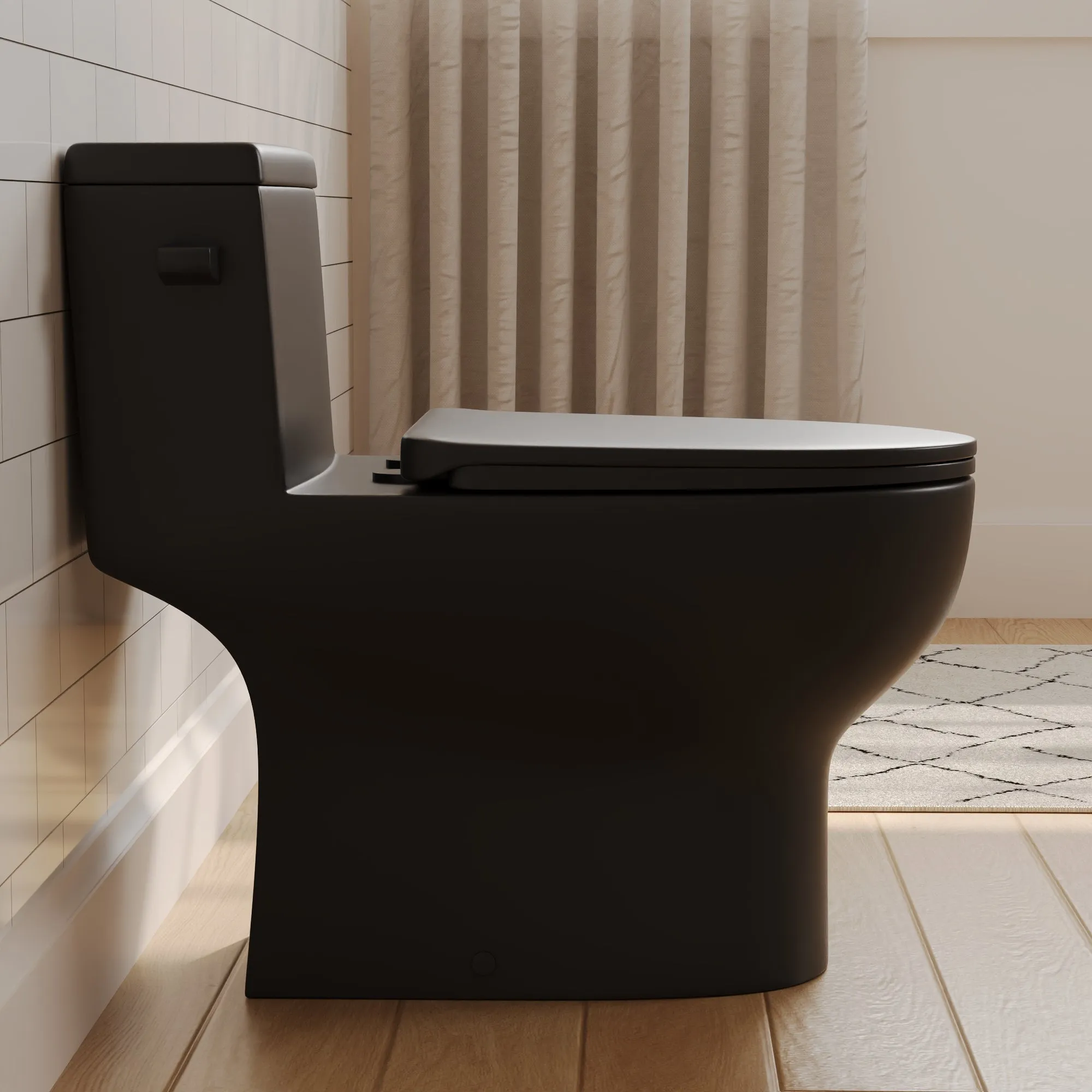 CONCORD One-Piece Elongated Toilet, 1.28 GPF Single-Flush