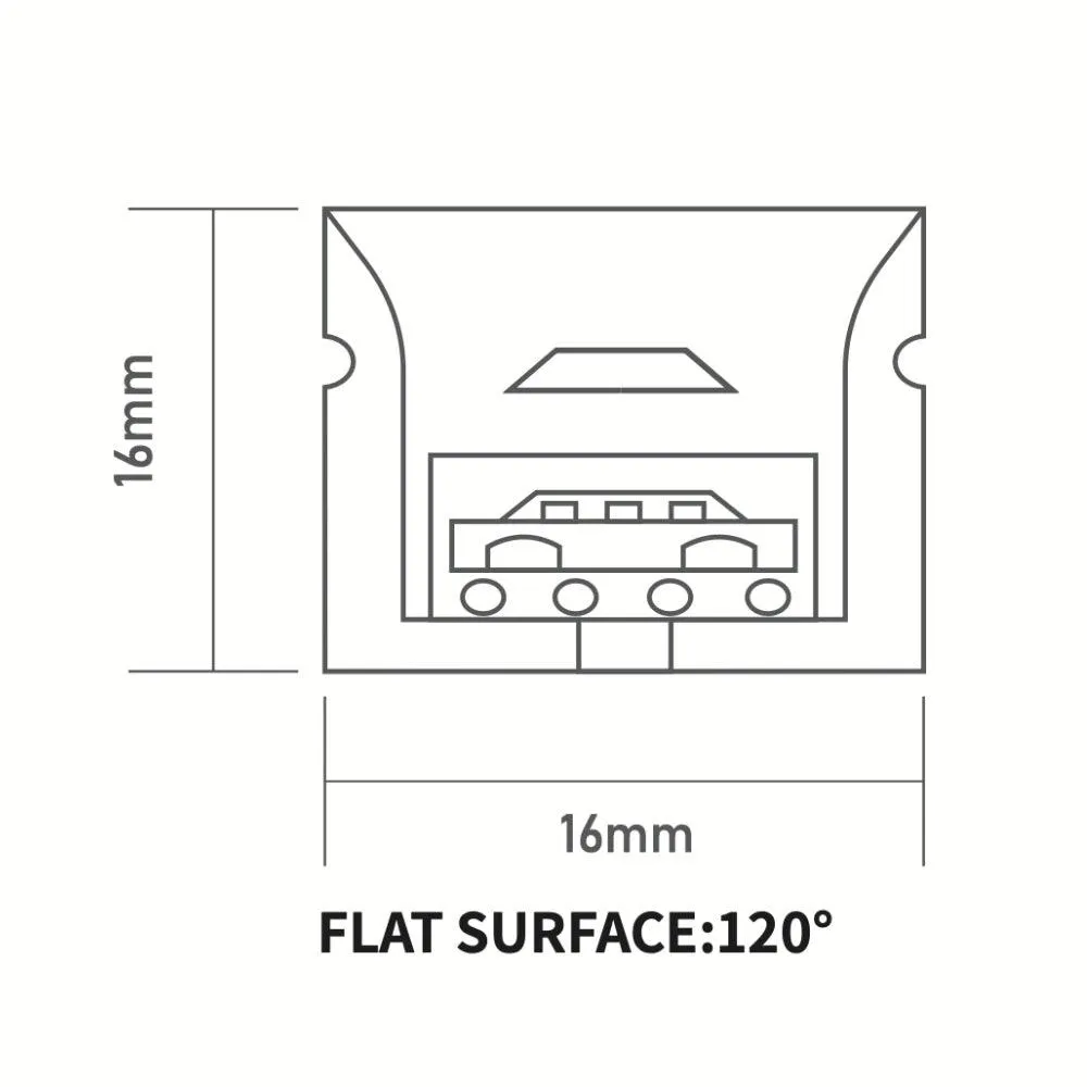 Cool White Neon Flex 6000K 16x16mm 220V 240V Top Bend 20cm Cut IP65 Waterproof with UK Plug