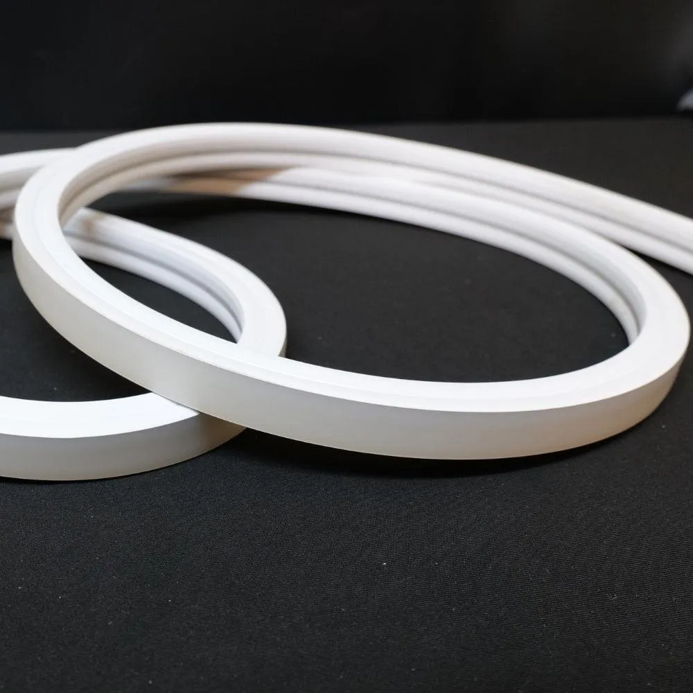 Cool White Neon Flex 6000K 16x16mm 220V 240V Top Bend IP65 10cm Cut with UK Plug