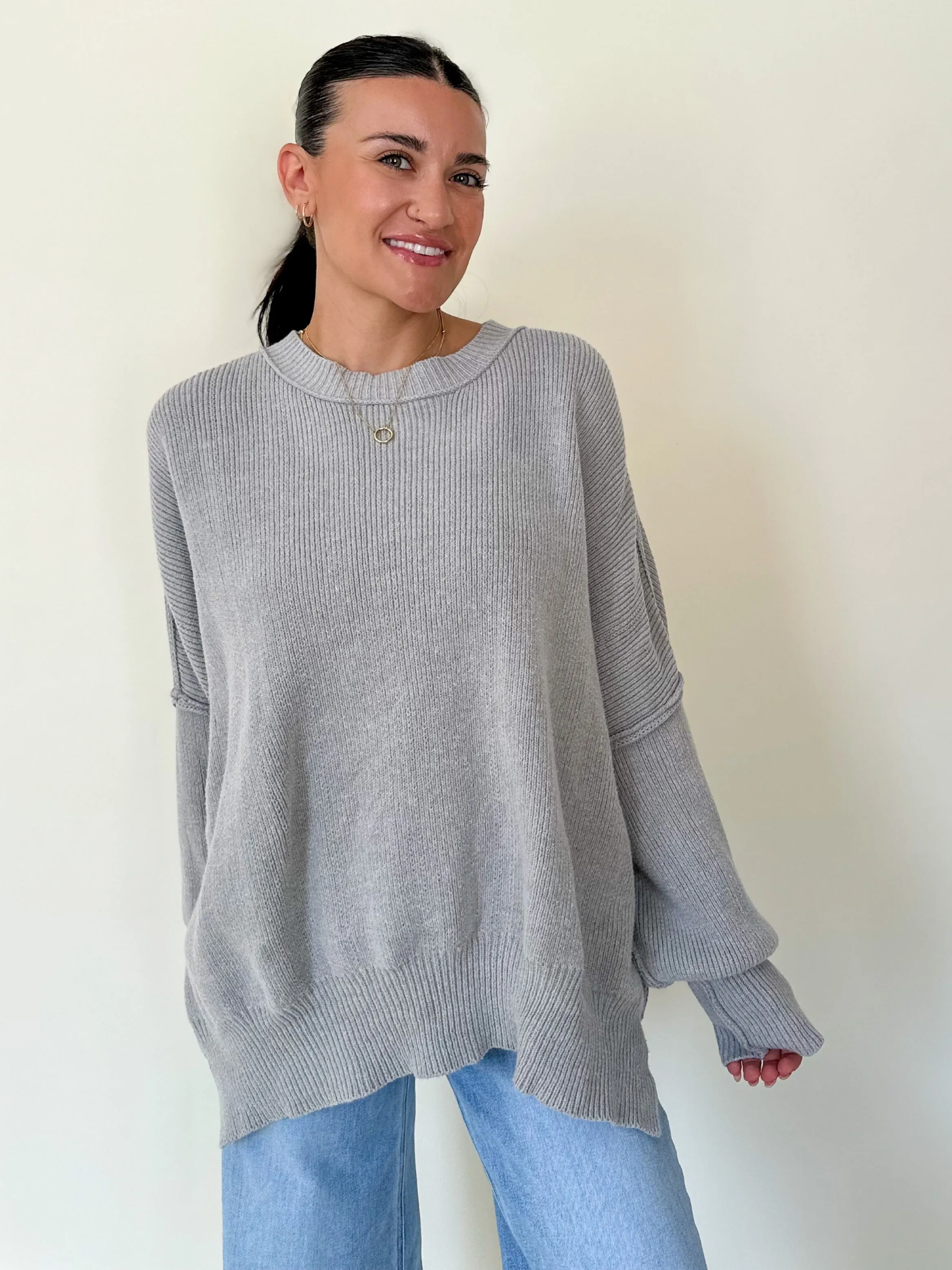 Cozy Oversized Crew Neck Sweater