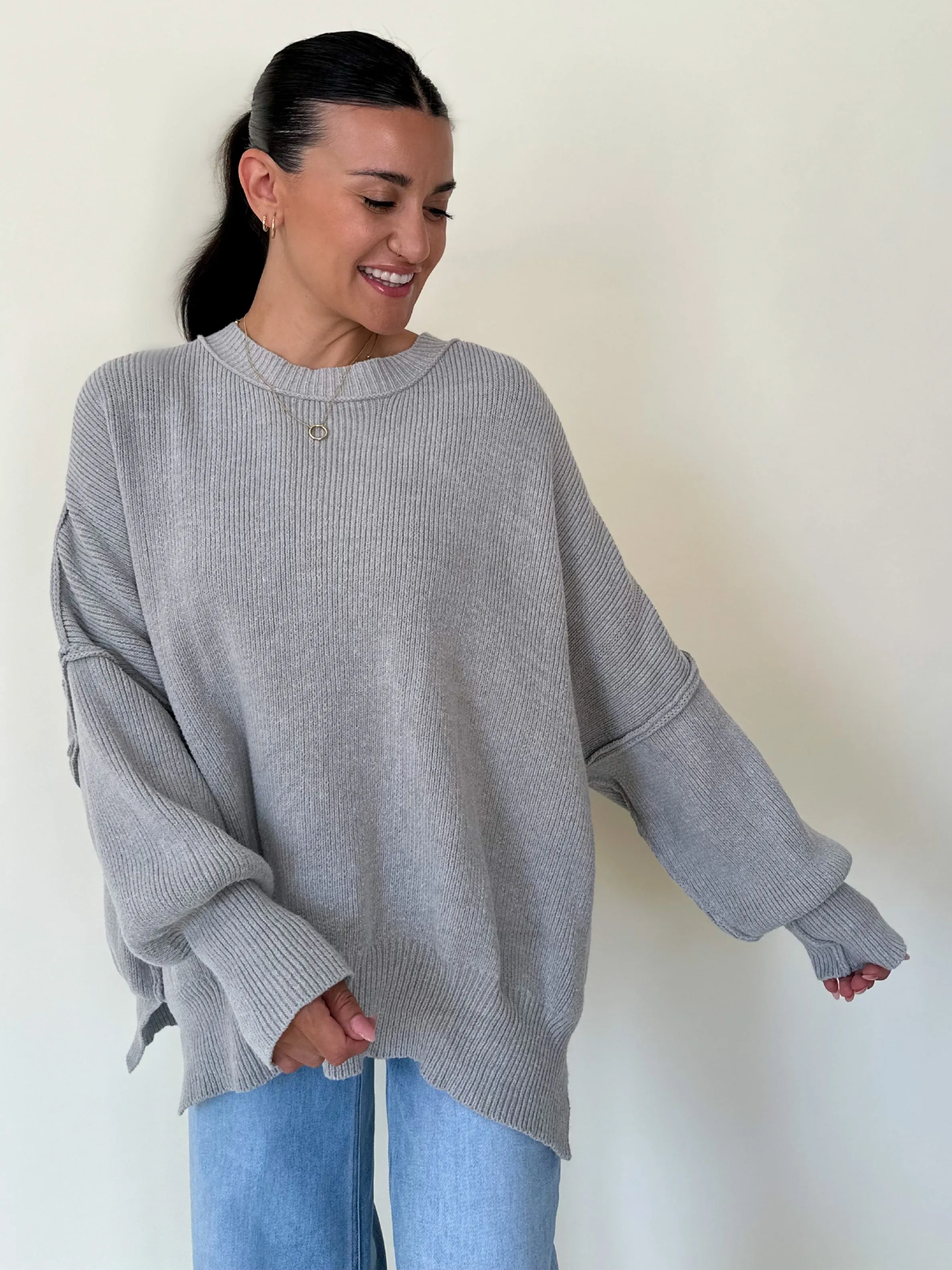 Cozy Oversized Crew Neck Sweater