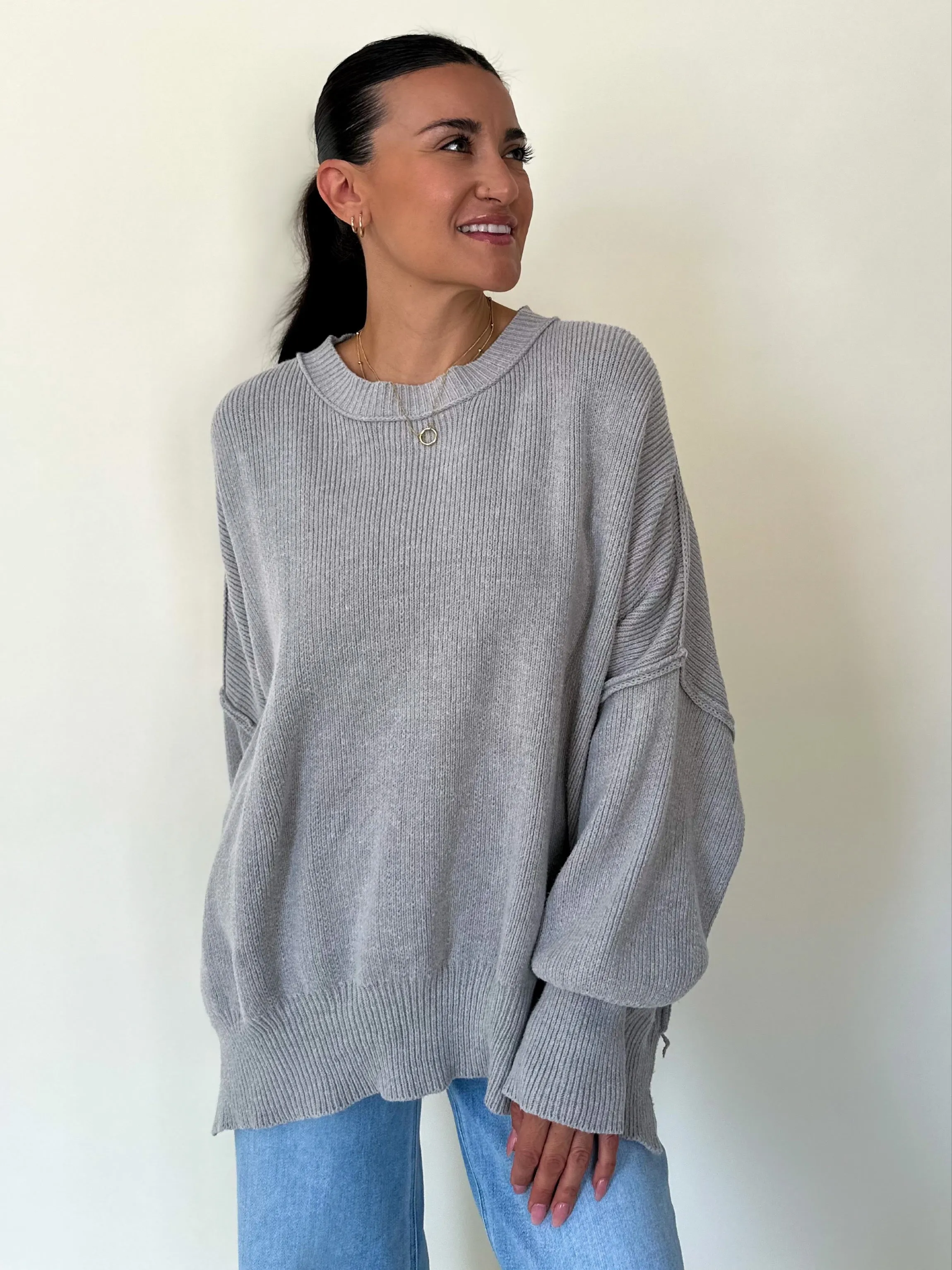 Cozy Oversized Crew Neck Sweater