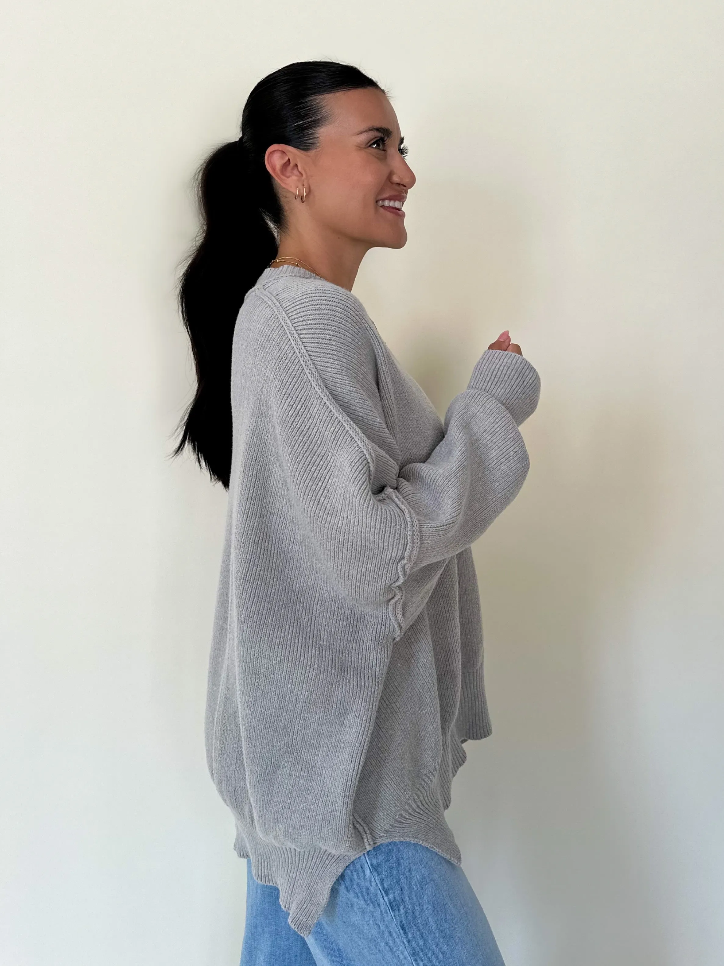 Cozy Oversized Crew Neck Sweater